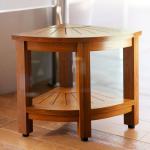 18" Teak Shower Bench with Storage Shelf, Assembly Required