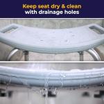 Adjustable Shower Stool with Suction Feet - 300 LB Weight Cap