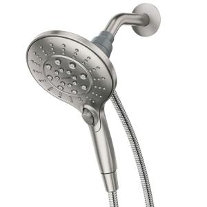 Moen Brushed Nickel Handheld Showerhead with Magnetic Docking