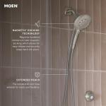 Moen Brushed Nickel Handheld Showerhead with Magnetic Docking