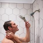 Moen Brushed Nickel Handheld Showerhead with Magnetic Docking