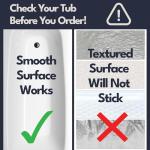 Long Non-Slip Bath Mat with Storage Hooks