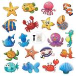 20 Sea-Themed Bathtub Stickers for Kids safety