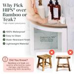 ROHKEX Corner Shower Stool - Waterproof Heavy Duty