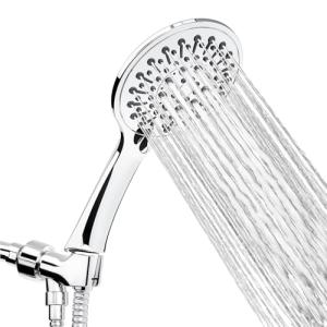 LINPUNG Handheld Shower Head: Chrome High Pressure, 6 Modes