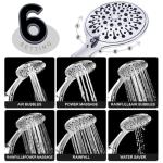 LINPUNG Handheld Shower Head: Chrome High Pressure, 6 Modes