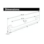 Moen 36" Stainless Steel Shower Grab Bar for Elderly