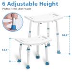 SOUHEILO Shower Chair with Grab Bar for Seniors