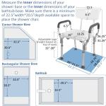 Vaunn Shower Chair with Padded Arms, Removable Back