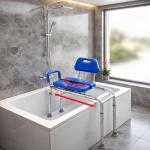 Premium Swivel Seat Sliding Bath Transfer Bench - Blue