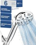 HOPOPRO High Flow Handheld Shower Head Set, 6 Modes