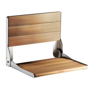 Teak Wood Folding Shower Seat - Wall Mounted