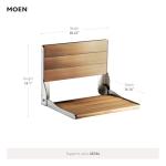 Teak Wood Folding Shower Seat - Wall Mounted