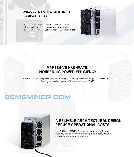 OEMGMINER Antminer S19j Pro+ 117T Bitcoin Crypto Miner
