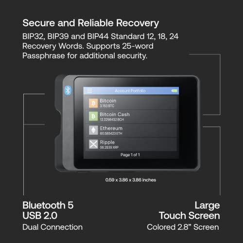 SecuX Deluxe Crypto Wallet with Touchscreen & Bluetooth