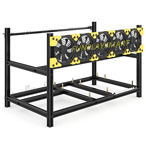 Funplaysmart V4C 6-GPU Aluminum Miner Case & Fan