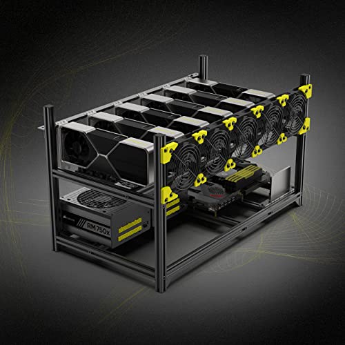Funplaysmart V4C 6-GPU Aluminum Miner Case & Fan