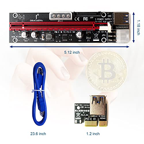 GPU Crypto Mining 6 Pack Riser Adapter Cards
