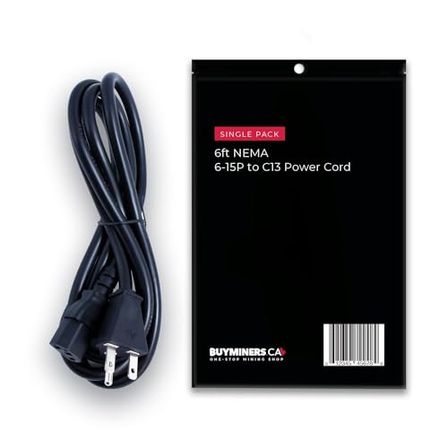 NEMA 6-15P to C13 Power Cord - 6ft, 250V 14AWG