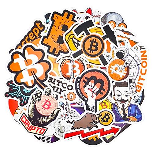 Bitcoin Crypto Stickers - 50PCS for Laptop, Phone