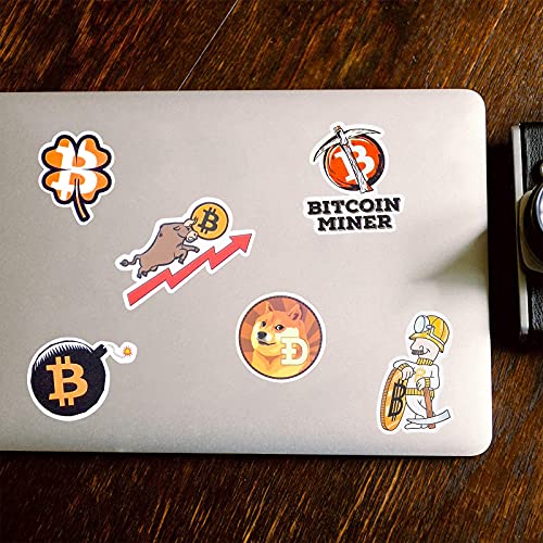 Bitcoin Crypto Stickers - 50PCS for Laptop, Phone