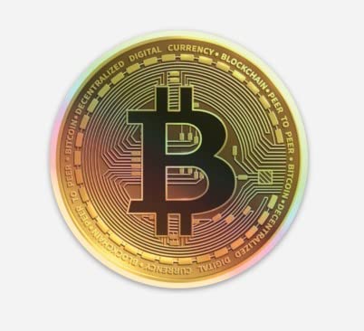 Holographic Bitcoin Sticker - BTC Coin Vinyl - 3"x3