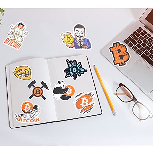 Bitcoin Crypto Stickers - 50PCS for Laptop, Phone
