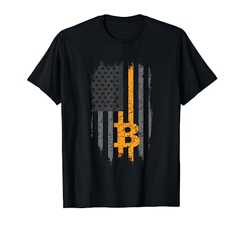 Bitcoin American Flag T-Shirt for Crypto Revolutionaries