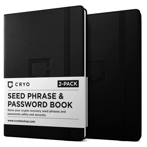 CRYPTO Seed Phrase Storage Notebook - Waterproof - 2-Pack