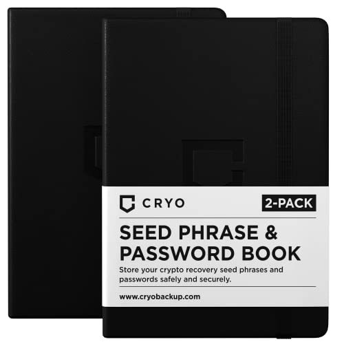 CRYPTO Seed Phrase Storage Notebook - Waterproof - 2-Pack
