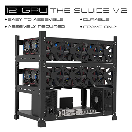 12GPU Stackable Open Frame Mining Rig for Crypto Currency