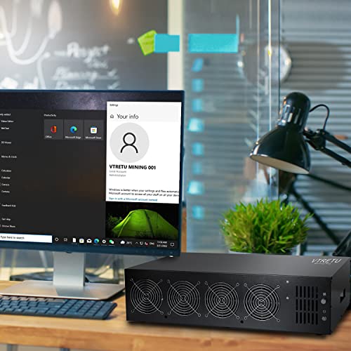 Ethereum Mining Rig System with Windows10 and 8GPU