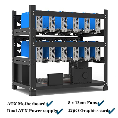 12GPU Steel Open Air Mining Rig Frame - Frame Only
