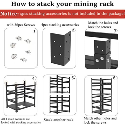 12GPU Steel Open Air Mining Rig Frame - Frame Only