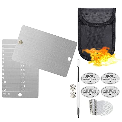 10-in-1 Stainless Steel Crypto Wallet Kit with Engraving Pen