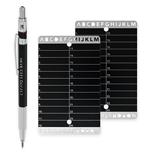 Steel Plates for Crypto Seed Phrase Storage - Engrave 48 Words - Ledger Nano & Trezor One