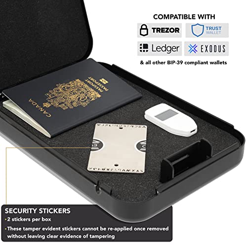 Steel Plates for Crypto Seed Phrase Storage - Engrave 48 Words - Ledger Nano & Trezor One