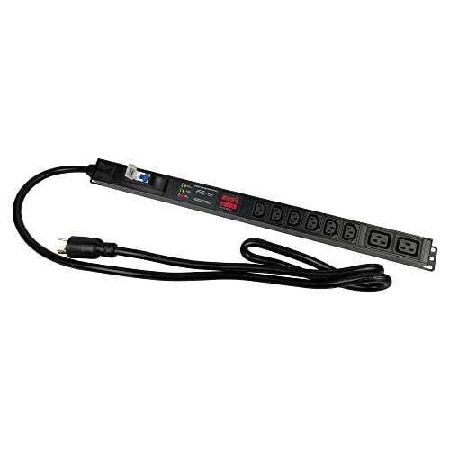 240V Metered Breaker Surge Protection PDU with Outlets
