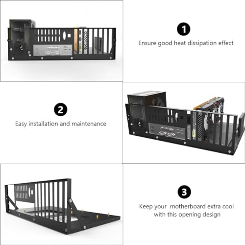 UKCOCO RGB Crypto Mining Rig Open Air Frame Case