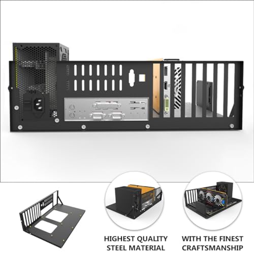 UKCOCO RGB Crypto Mining Rig Open Air Frame Case