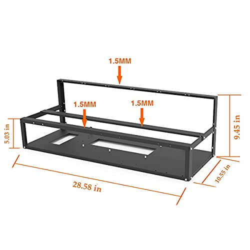 12 GPU Mining Rig Steel Frame for Bitcoin & ETH Mining