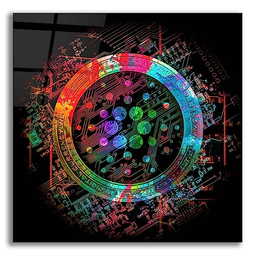 Cardano Crypto Coin' Acrylic Glass Wall Art, 12"x12