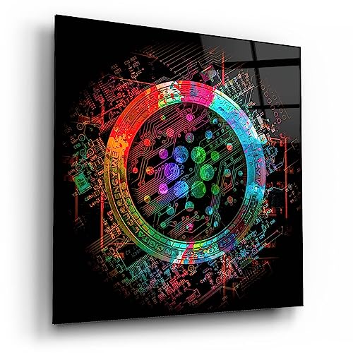 Cardano Crypto Coin' Acrylic Glass Wall Art, 12"x12