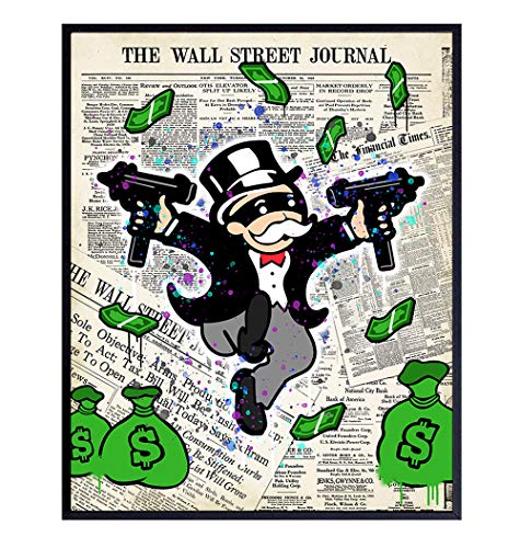 Gangsta Graffiti Monopoly Man Wall Art Poster - 8x10