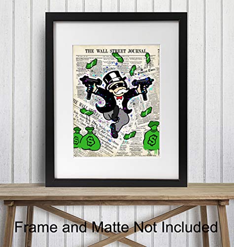 Gangsta Graffiti Monopoly Man Wall Art Poster - 8x10