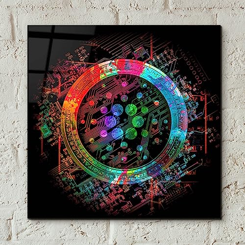 Cardano Crypto Coin' Acrylic Glass Wall Art, 12"x12