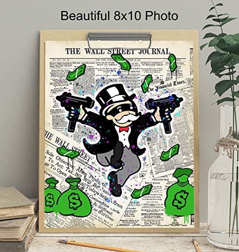 Gangsta Graffiti Monopoly Man Wall Art Poster - 8x10