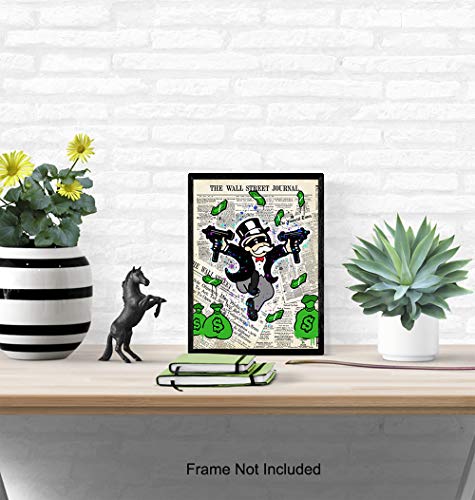 Gangsta Graffiti Monopoly Man Wall Art Poster - 8x10
