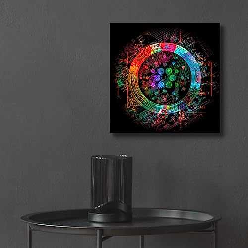 Cardano Crypto Coin' Acrylic Glass Wall Art, 12"x12