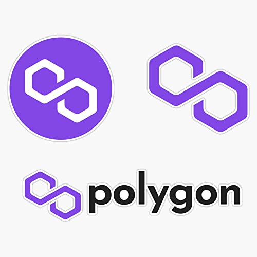 Polygon MATIC Cryptocurrency Vinyl Bumper Sticker 5" Decal
